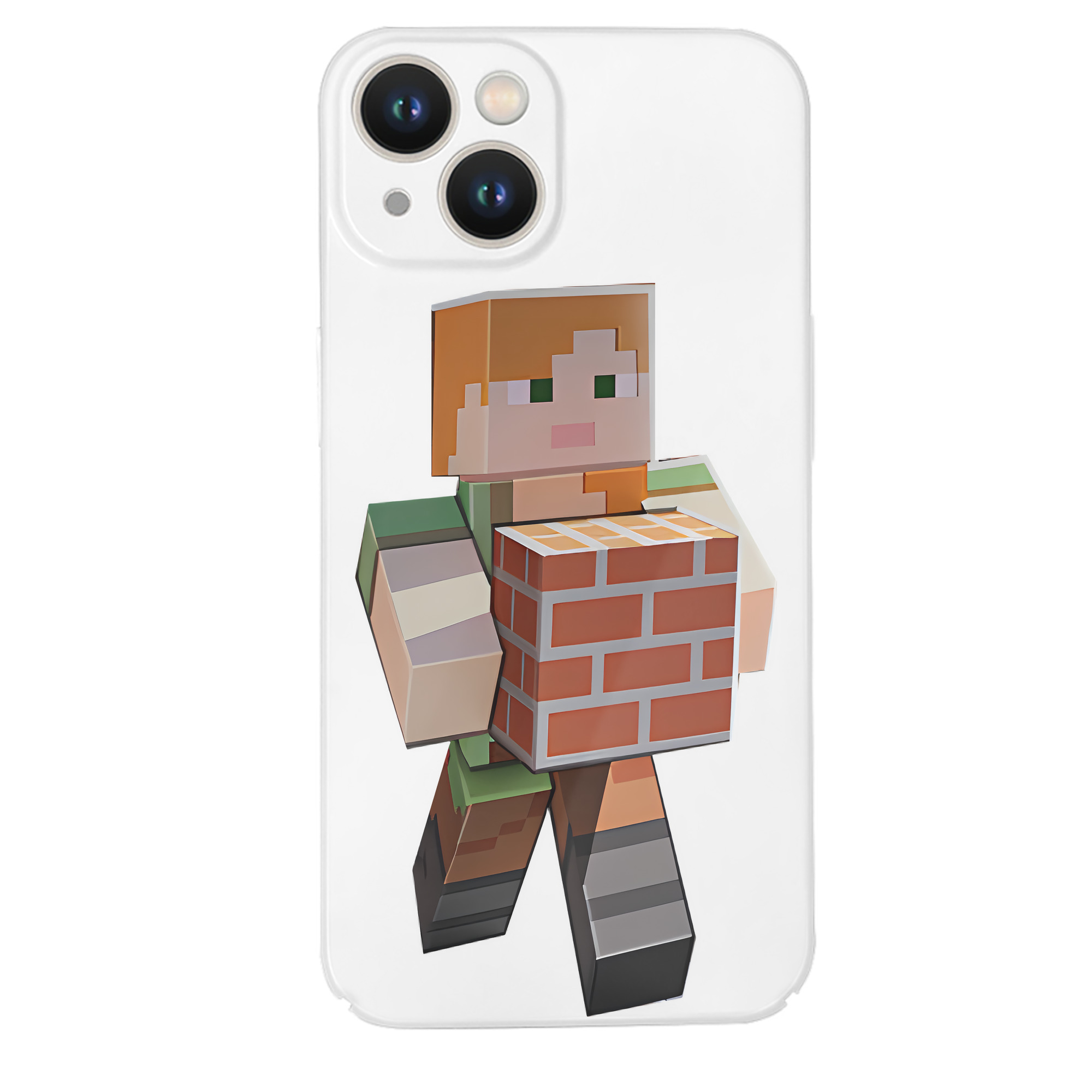 （画像用） マインクラフト ブロックの世界 Minecraft MC Block world 【iPhone 14シリーズ対応】ハードケース